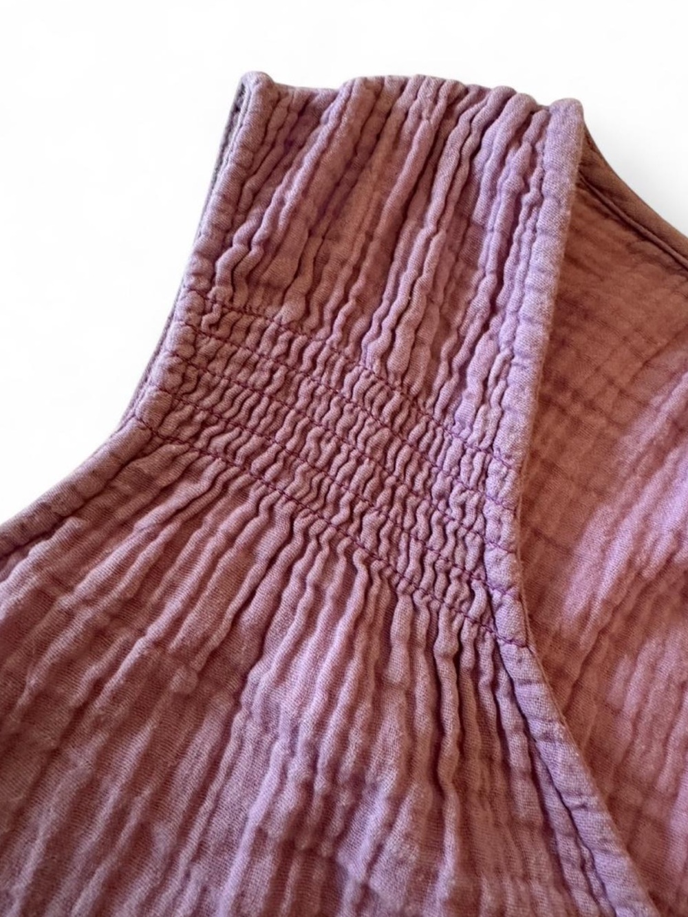 Faherty Organic Cotton Gauze Tank Top Lavender Lilac Swing Coastal Boho M - Picture 5 of 8